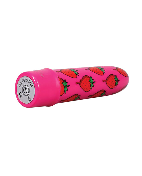 Doc Johnson GoodHead Buzz Buddies Multi-Speed Vibrator, 5 in., Strawberries