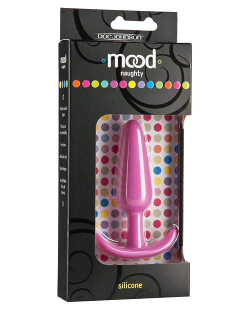 Doc Johnson 1470-04BX Mood Naughty Butt Plug Medium, Pink Silicone