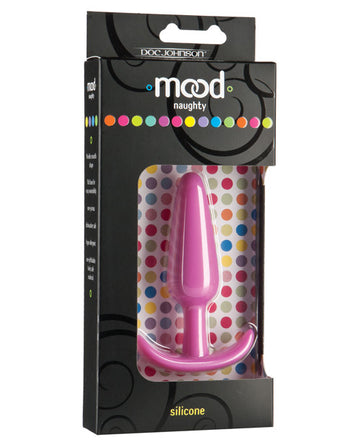 Doc Johnson 1470-04BX Mood Naughty Butt Plug Medium, Pink Silicone
