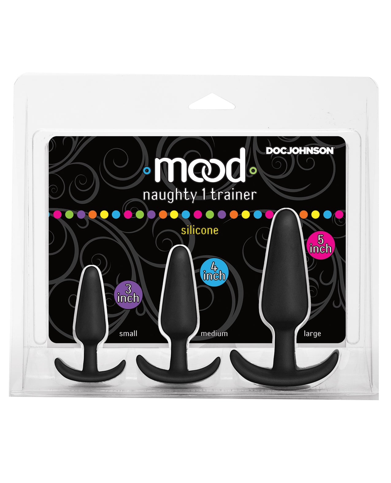 Doc Johnson 1470-50-CD Mood Naughty 1 Anal Trainer Set, 3-5 Inch Silicone