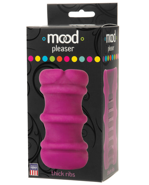 Doc Johnson 1471-03-BX Mood ULTRASKYN Thick Ribbed Stroker, Purple, 4.5"