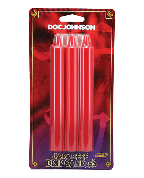 Doc Johnson 2101-04-CD Japanese Drip Candles, Red, 3-Pack