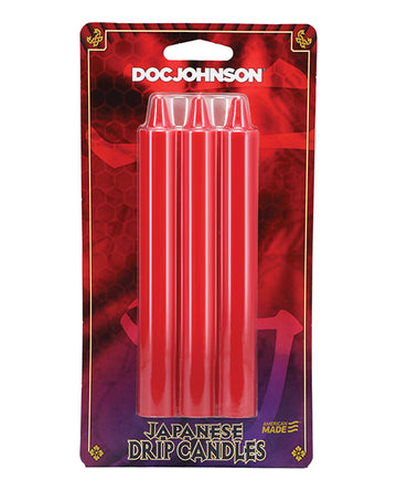 Doc Johnson 2101-04-CD Japanese Drip Candles, Red, 3-Pack