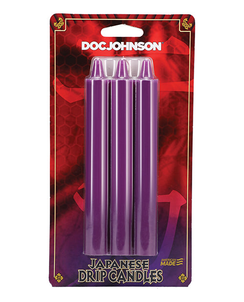 Doc Johnson 2101-06-CD Japanese Drip Candles, Pack of 3 Purple