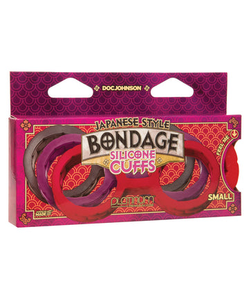 Doc Johnson 2102-01-BX Japanese Bondage Silicone Cuffs - Red