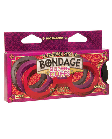 Doc Johnson 2102-03-BX Japanese Bondage Silicone Cuffs Small, Black