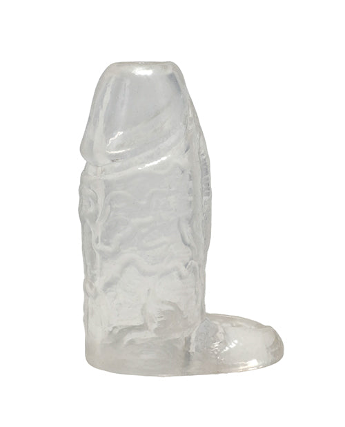 Doc Johnson TitanMen Clear Anatomy Sleeve with Ball Strap, 4.5 in.