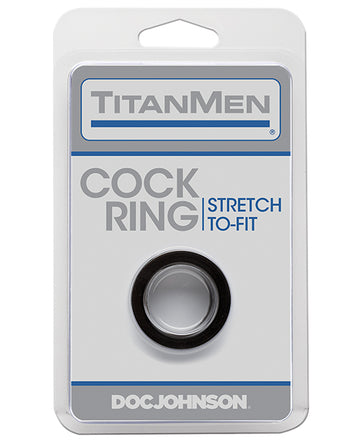 Doc Johnson 3503-01-CD Titanmen Tools Cock Ring, Black TPR