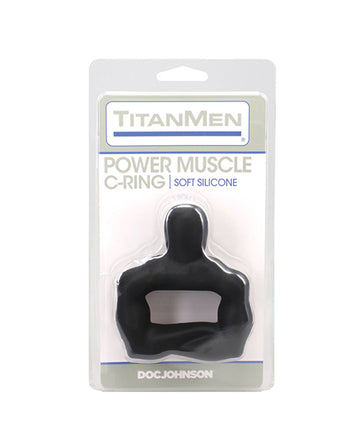 TitanMen Power Muscle Silicone Anatomy Ring, 42 mm, Black