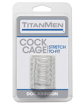 Doc Johnson 3504-03-CD Titanmen Cock Cage, Clear TPE