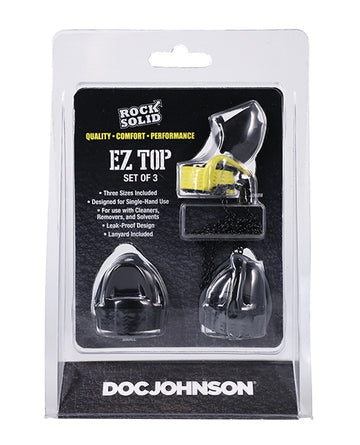 Doc Johnson Rock Solid EZ Top Topper, Set of 3