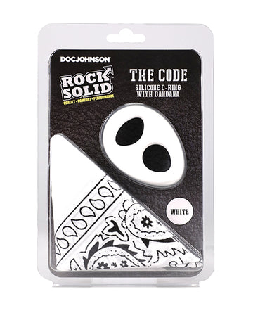 Doc Johnson 3703-02-CD Rock Solid The Code Cock Ring and Bandana Set, Silicone