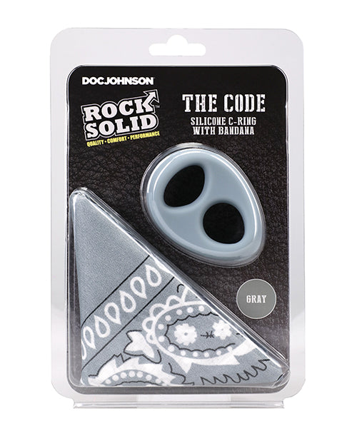 Doc Johnson 3703-05-CD The Code Two-Tone Silicone Cock Ring Set with Bandana