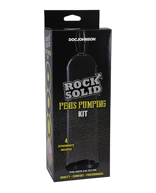 Doc Johnson 3705-01-BX Rock Solid Penis Pumping Kit, ABS/Silicone/TPE