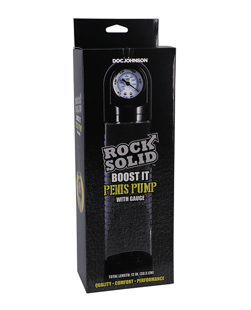 Doc Johnson 3705-04-BX Rock Solid Boost It Penis Pump w/ Gauge