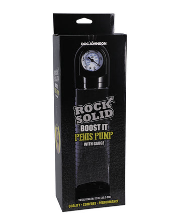 Doc Johnson 3705-04-BX Rock Solid Boost It Penis Pump w/ Gauge