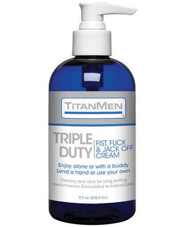 Doc Johnson TitanMen Triple Duty Cream, 8 oz - Hybrid Formula
