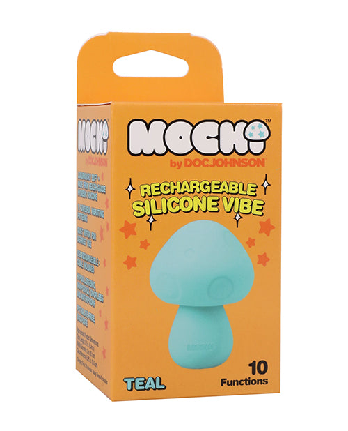 Doc Johnson 4549-04-BX Mochi Mushroom Vibe - Teal, Waterproof, Rechargeable