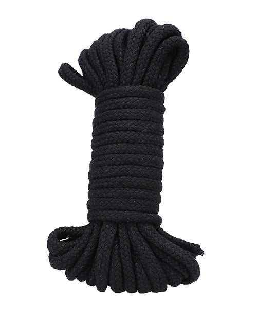 Doc Johnson 5001-10-BG Tie-Up Rope, 32 ft Cotton, Black