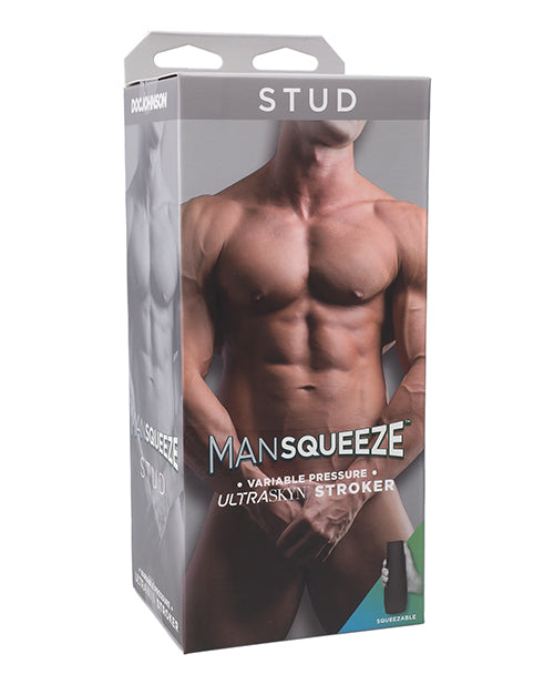 Doc Johnson Man Squeeze Stud Ass Stroker - Vanilla, Ultraskyn