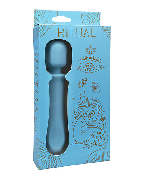 Doc Johnson 7000-07-BX RITUAL Euphoria Rechargeable Wand Vibe, Blue