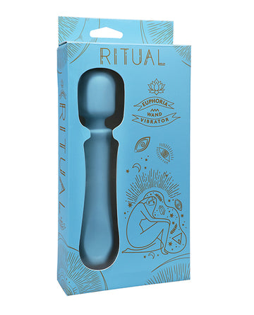Doc Johnson 7000-07-BX RITUAL Euphoria Rechargeable Wand Vibe, Blue