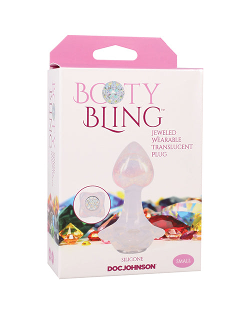 Doc Johnson Bling Jeweled Silicone Plug Set, Small, Clear