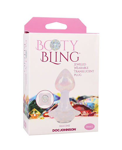 Doc Johnson Bling Jeweled Silicone Plug Set, Small, Clear