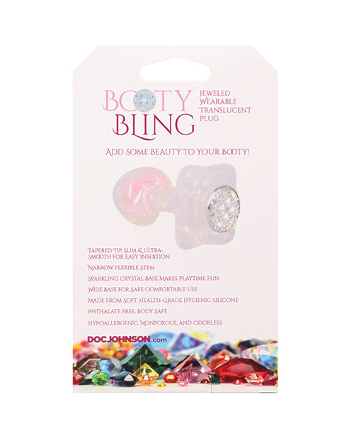 Doc Johnson Bling Jeweled Silicone Plug Set, Small, Clear