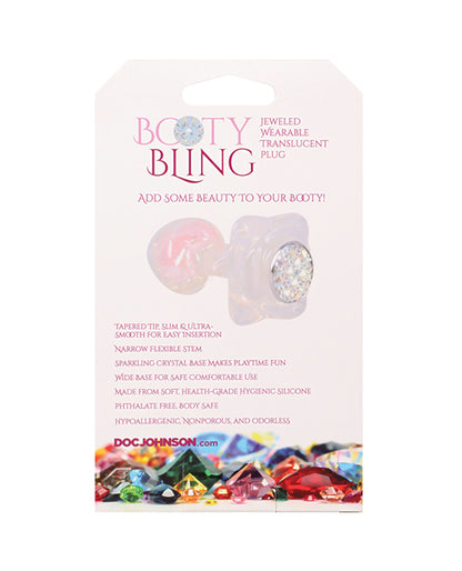 Doc Johnson Bling Jeweled Silicone Plug Set, Small, Clear