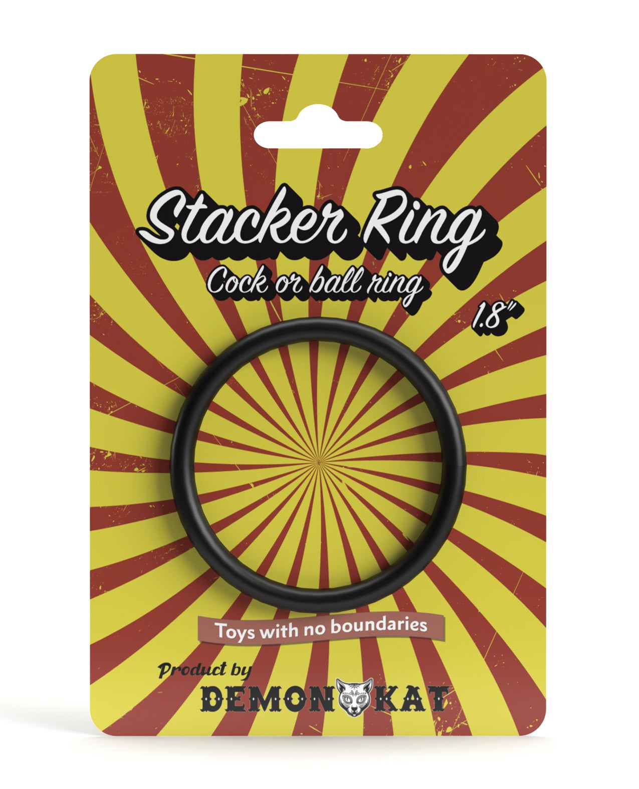 Demon Kat DK2016 Stacker Ring - Black, 1.8-inch