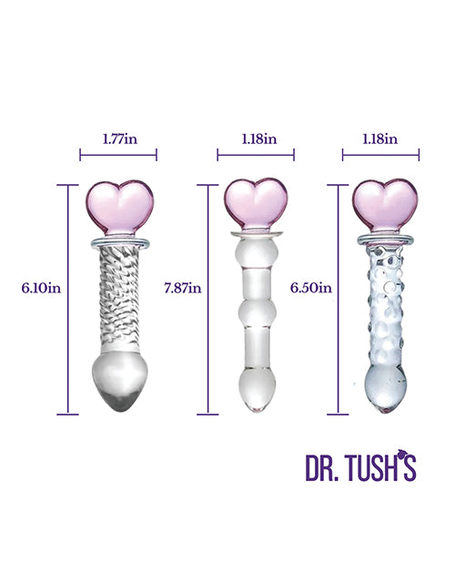 Dr. Tush’s Hearts of Pleasure Glass Accessory Set