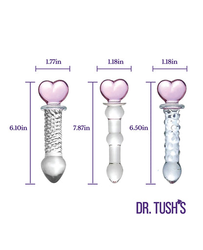 Dr. Tush’s Hearts of Pleasure Glass Accessory Set