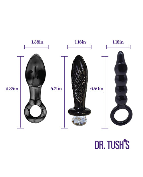 Dr. Tush’s Dark Curiosity Glass Plug Set
