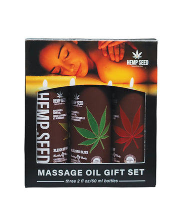 Earthly Body 2026 Holiday Massage Oil Gift Set, Box of 3