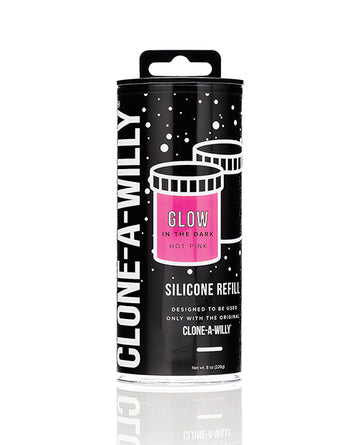 Clone-A-Willy 1541 Silicone Glow In The Dark Refill, Hot Pink, 7 oz