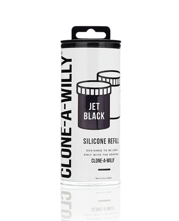 Clone-A-Willy 1574 Silicone Refill, Jet Black, 7 oz
