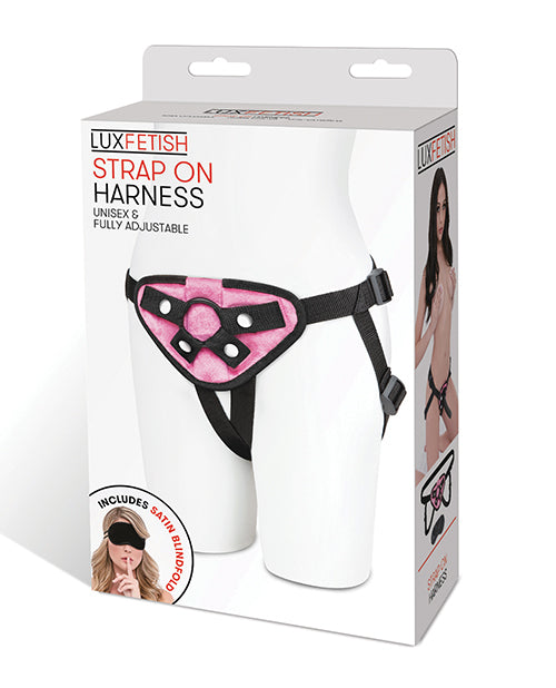 Electric Lux Fetish Strap-On Harness, Pink – Adjustable & Vibe-Ready