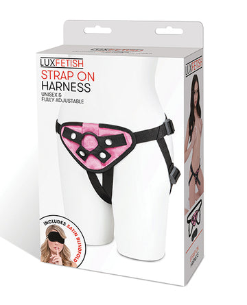 Electric Lux Fetish Strap-On Harness, Pink – Adjustable & Vibe-Ready