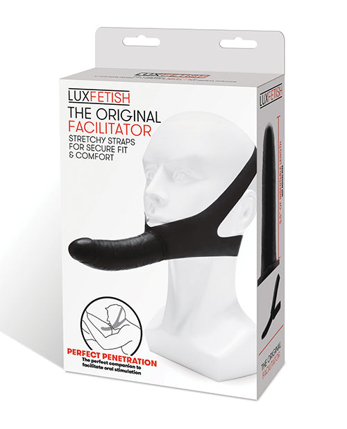 Electric Lux Fetish The Original Facilitator, Hands-Free Oral Device – Black