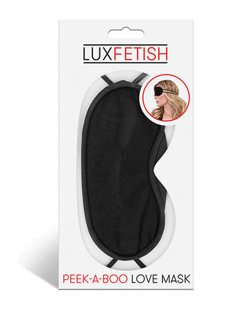 Electric Lux Fetish Peek-A-Boo Love Mask, Black – Adjustable for Sensory Play