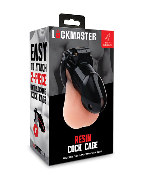 Electric Eel Inc. Lockmaster 4" Resin Cock Cage, Black