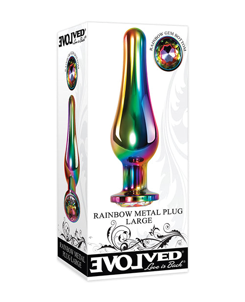 Evolved EN-BP-8560-2 Rainbow Metal Plug, Large, ABS Plastic