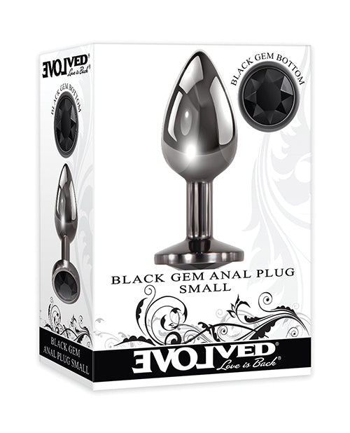Evolved Black Gem Anal Plug, Small – Aluminum Alloy & ABS Gem