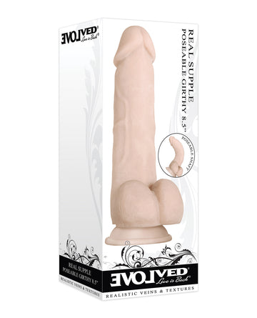 Evolved EN-DD-6221-2 Real Supple Poseable Girthy Dildo, 8.5 Inch
