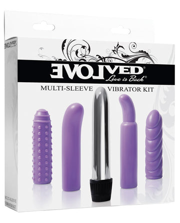 Evolved EN-KT-8912-2 Multi Sleeve Vibrator Kit, Purple