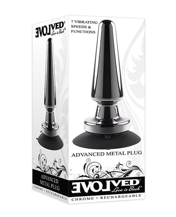 Evolved EN-RS-1089-2 Advanced Vibrating Rechargeable Metal Plug, Black