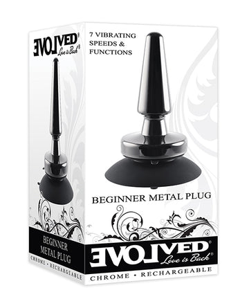 Evolved EN-RS-1096-2 Beginner Vibrating Metal Plug, Black