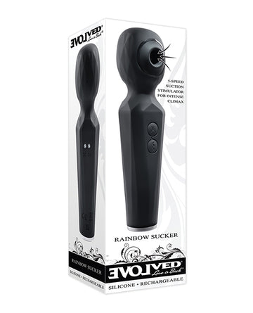 Evolved EN-RS-1201-2 Rainbow Sucker Wand, Dual Function, Black
