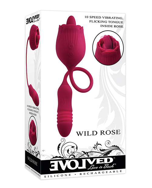 Evolved EN-RS-1225-2 Wild Rose Dual Stim Toy, 10-Speed, Silicone